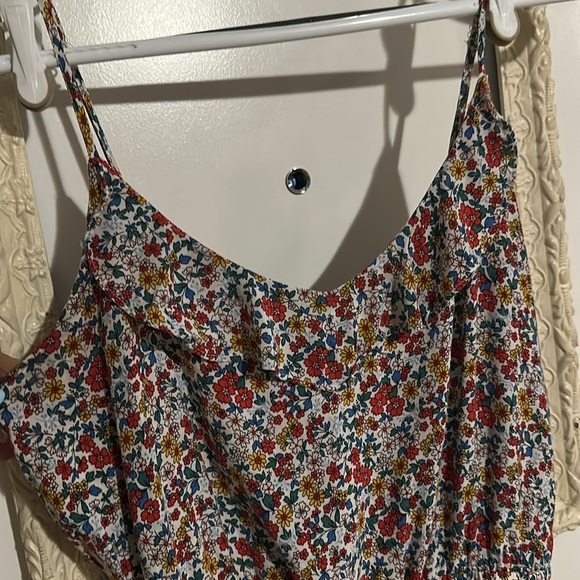 ETAM | Flirty Micro Floral Viscose Sundress with Low Black and Ties - Picture 3 of 11